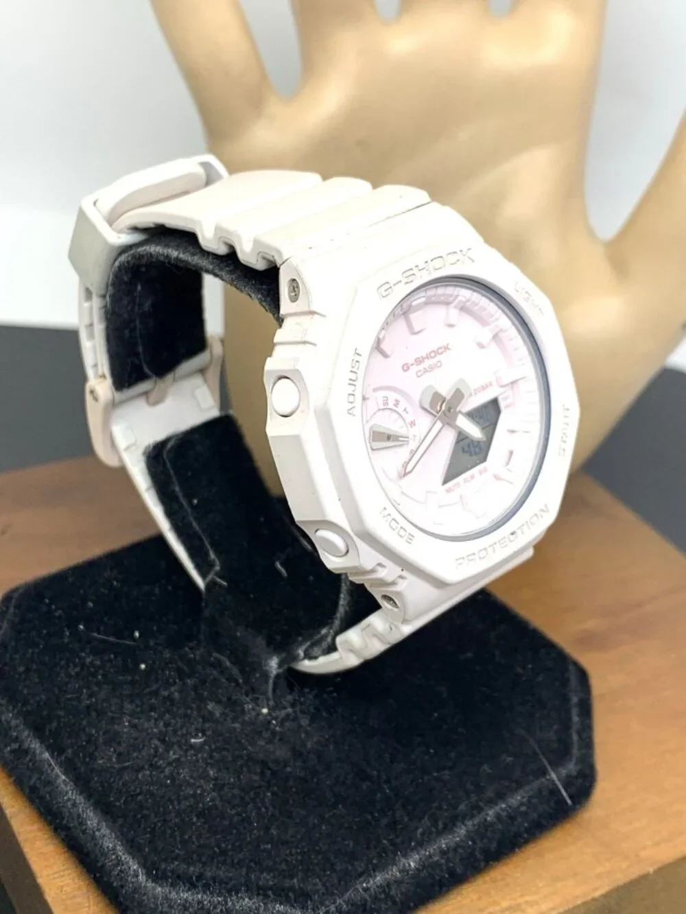 Casio G-Shock Women's Watch GMAS2100 Quartz Blush Resin Analog Digital 43mm 5611